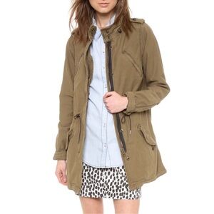 Maison Scotch & Soda Super Parka Olive Jacket Coat Size 1